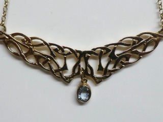 9ct yellow gold with Blue Topaz