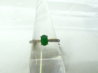 Emerald & diamond ring