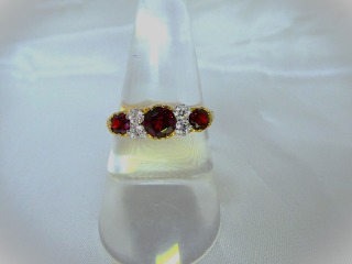 Garnet & Diamond ring