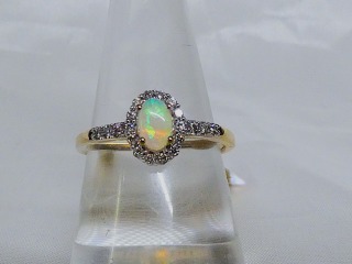 Opal & Diamond ring