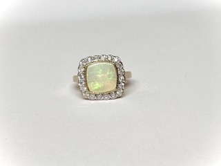 Opal & Diamond ring