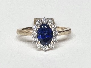 Sapphire and diamond ring