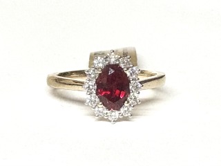 Ruby and diamond ring