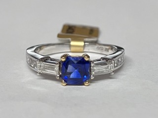 Burmese Sapphire & diamond ring