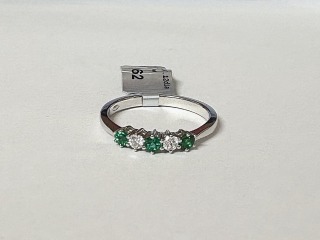 Emerald & diamond ring