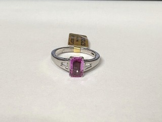 Pink sapphire & diamond ring