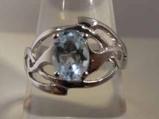 Celtic Blue Topaz ring