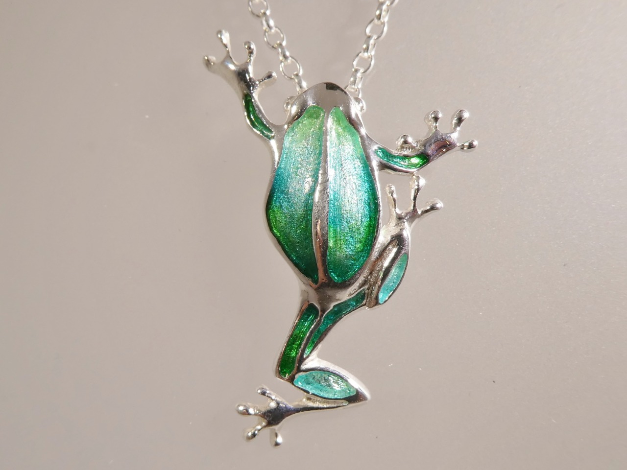 Crystal Frog Pendant | LeightWorks Sterling Silver Crystal Jewelry