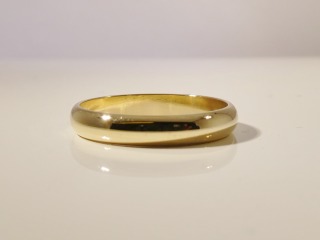 D shape 3mm 18ct Yellow or White Gold