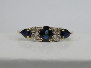 Sapphire & diamond ring