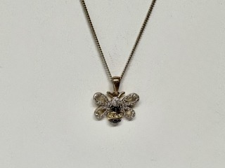 Diamond Bee pendant