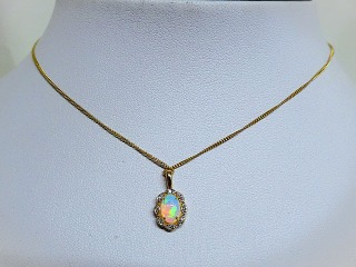 Opal & Diamond pendant