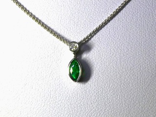 Emerald & diamond pendant