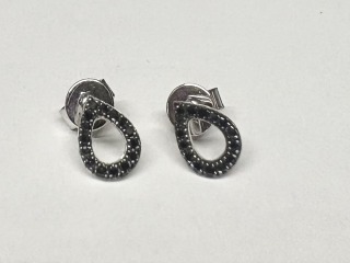 Black diamond earrings
