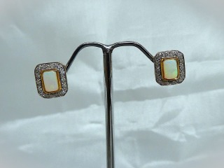 Opal and Diamond earrings