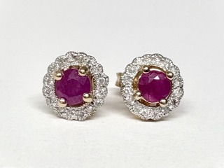 Ruby and Diamond earrings