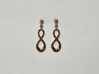 Gold infinity earrings