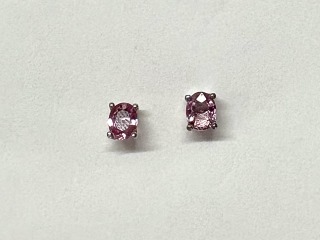Pink sapphire earrings