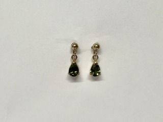 Green tourmaline earrings