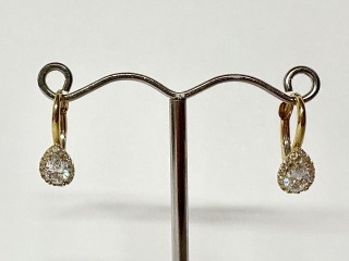 CZ hoop earrings