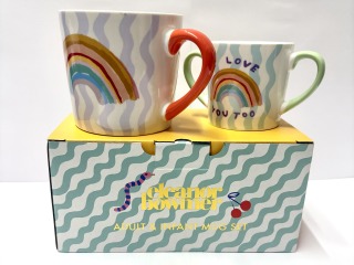 Adult and infant mug set 
