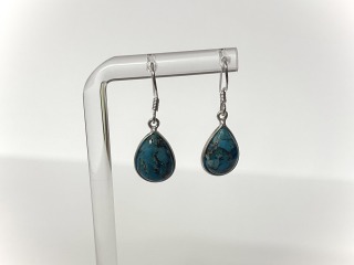 Silver Blue Turquoise Mohave earrings