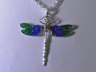 Silver enamel necklace DP55