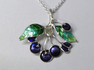 Silver enamel necklace DP94