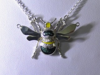 Silver enamel necklace DPLBA