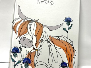 Highland cow large notebook.