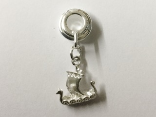 Small Viking boat charm carrier - charm718c