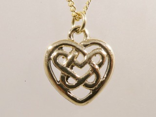 Open work Celtic heart pendant