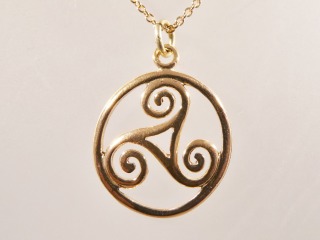 Open work Triskelion pendant