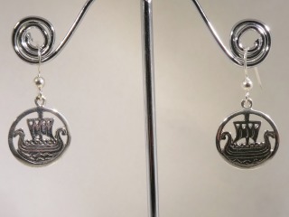 Viking boat earrings - earring 711h