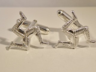 Silver 3 Legs Cufflinks