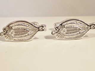 Silver Kipper Cufflinks