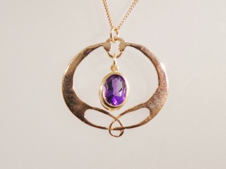 9ct rose gold with Amethyst