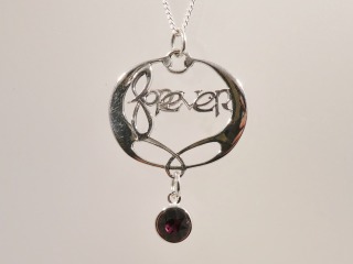 Silver Celtic Pendant with amethyst