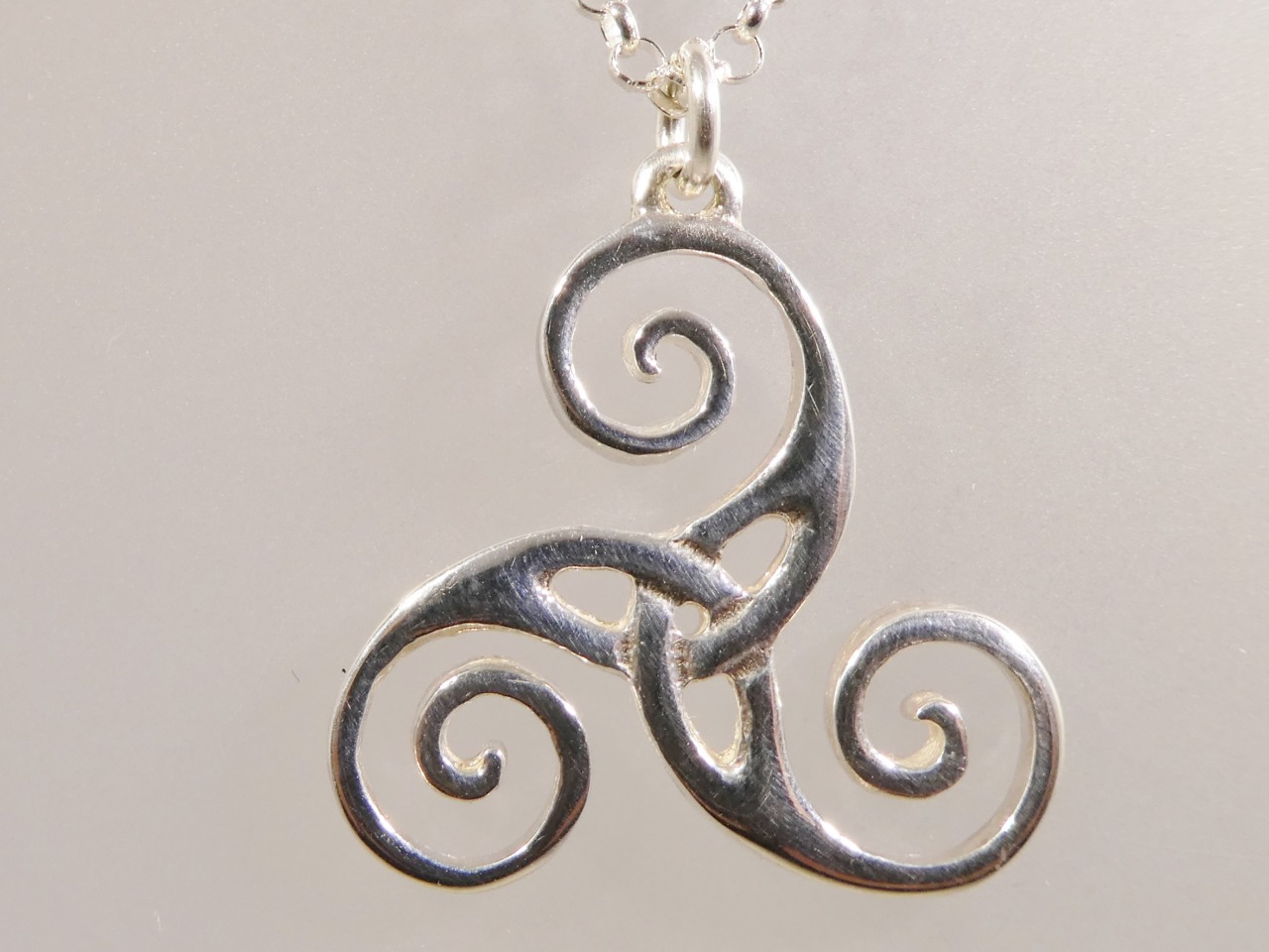 Silver triskelion pendant | Celtic 