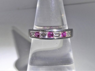 Pink Sapphire & Diamond ring