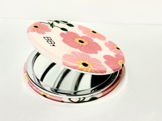 Pink flower- Compact mirror