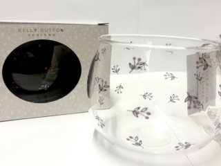 Wild flower glass mug