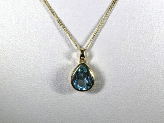 Blue topaz pendant