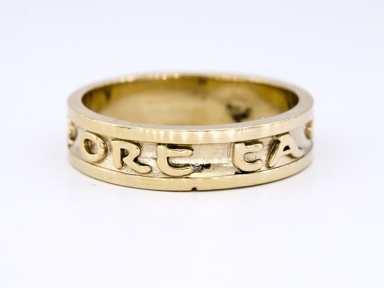 Manx script ring 9ct yellow Gold Size K | Ladies | Celtic Gold
