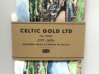 Peel castle tea towel