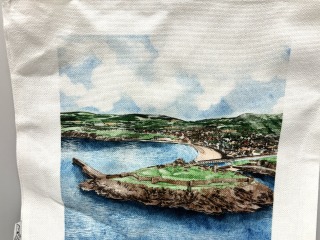 Peel castle tote bag