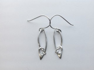Archibald Knox style earrings - Silver - earring 652h