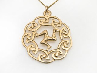 An open work celtic three legs Pendant - Silver - Pendant250