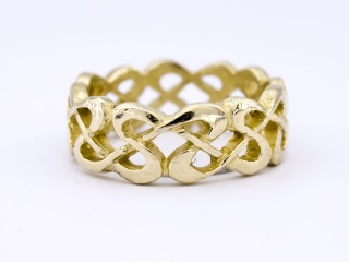 Openwork Celtic ring 9ct yellow Gold Size L